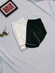 Comfy Elastic Waistband Women's Sleep Shorts