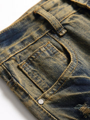 Boys Ripped Denim Jeans Straight Pants Casual Kids Clothes