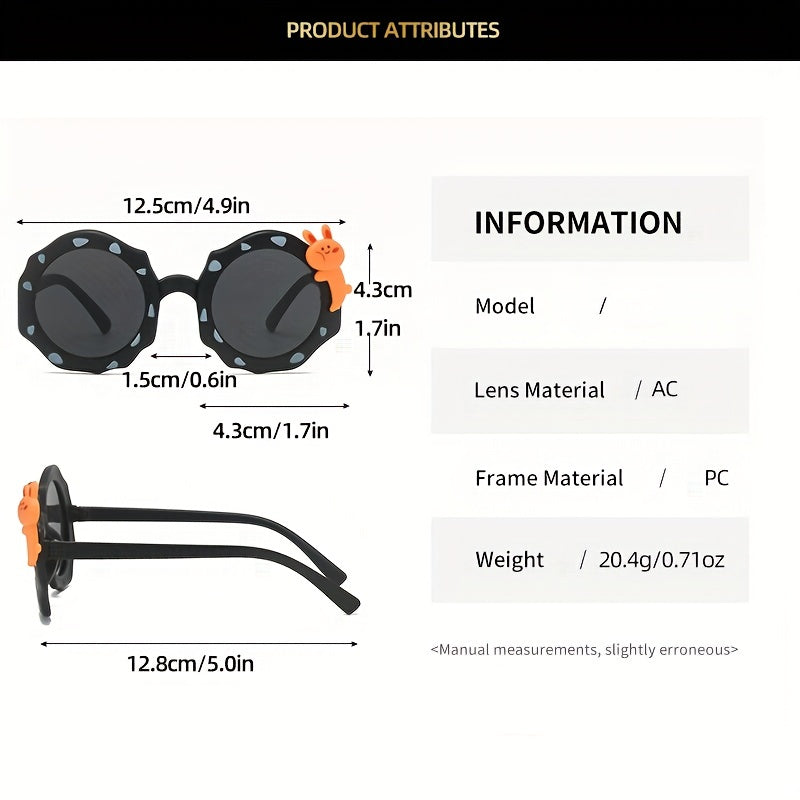 Boys Rabbit Round Frame Cartoon Sunglasses