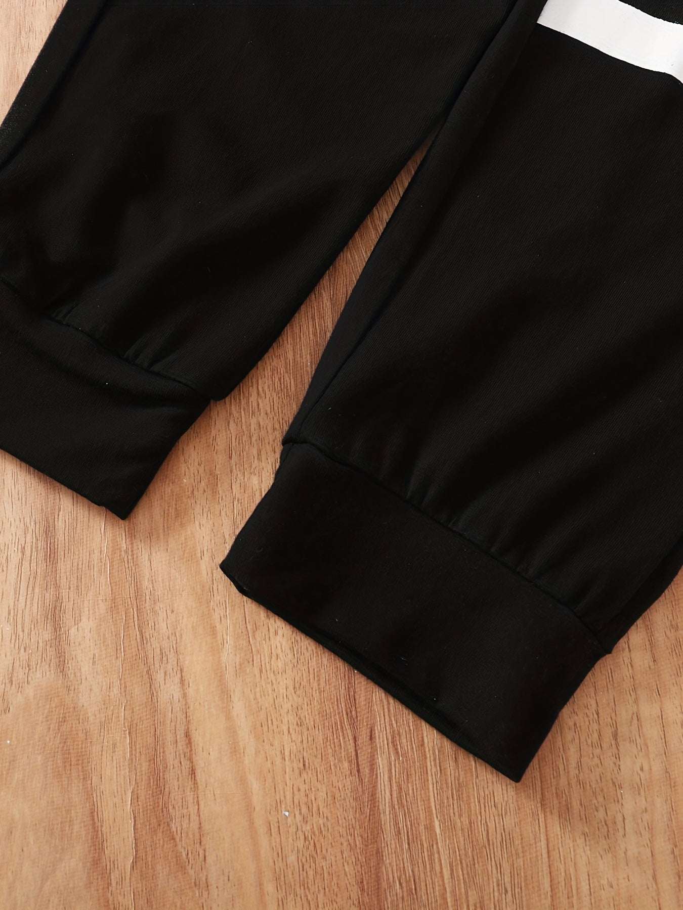 Boy's Block Stitching 2pcs Long Sleeve Top & Sweatpants Set