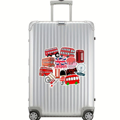 50pcs London Red Bus Graffiti Waterproof Vinyl Decals for Water Bottle Laptop