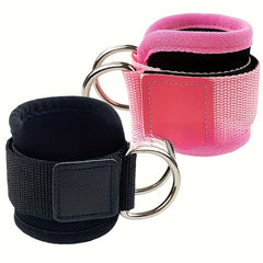 2pcs Adjustable D Ring Ankle Straps for Fitness Training