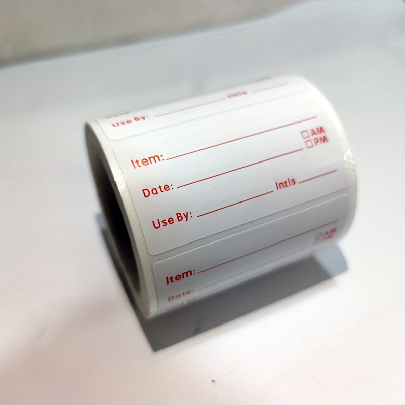 500pcs 25X50MM Date Roll Adhesive Label Stickers - Removable & Clean