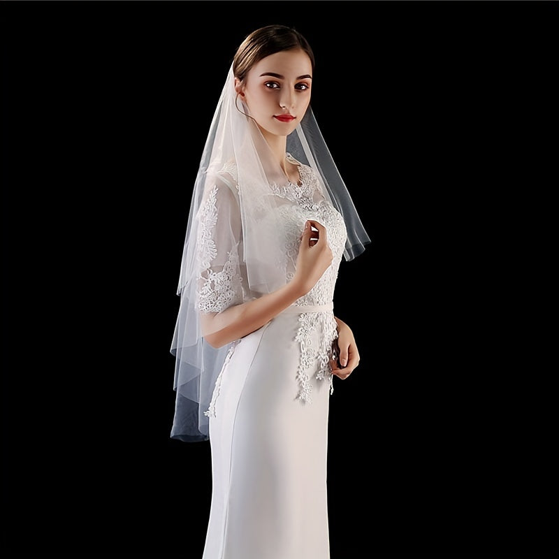 Mesh Bridal Headdress Wedding Accessories Hair Comb Yarn Mesh Wedding Headdress