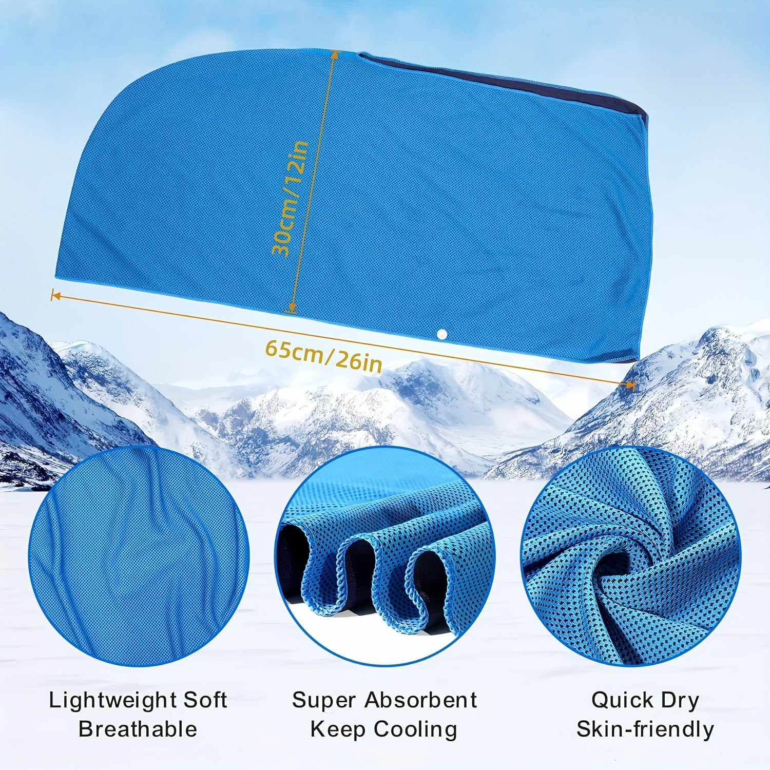 Cooling Hoodie Towel Absorbent Quick Drying Cooling Towels For Neck And Face