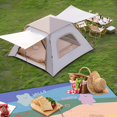 Colorful Bear Printed Picnic Blanket Waterproof Lightweight Mat