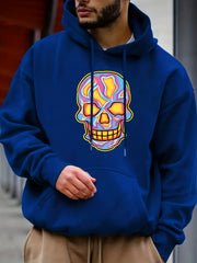 Cartoon Skull Print Hoodie Men's Hooded Sweatshirt Streetwear