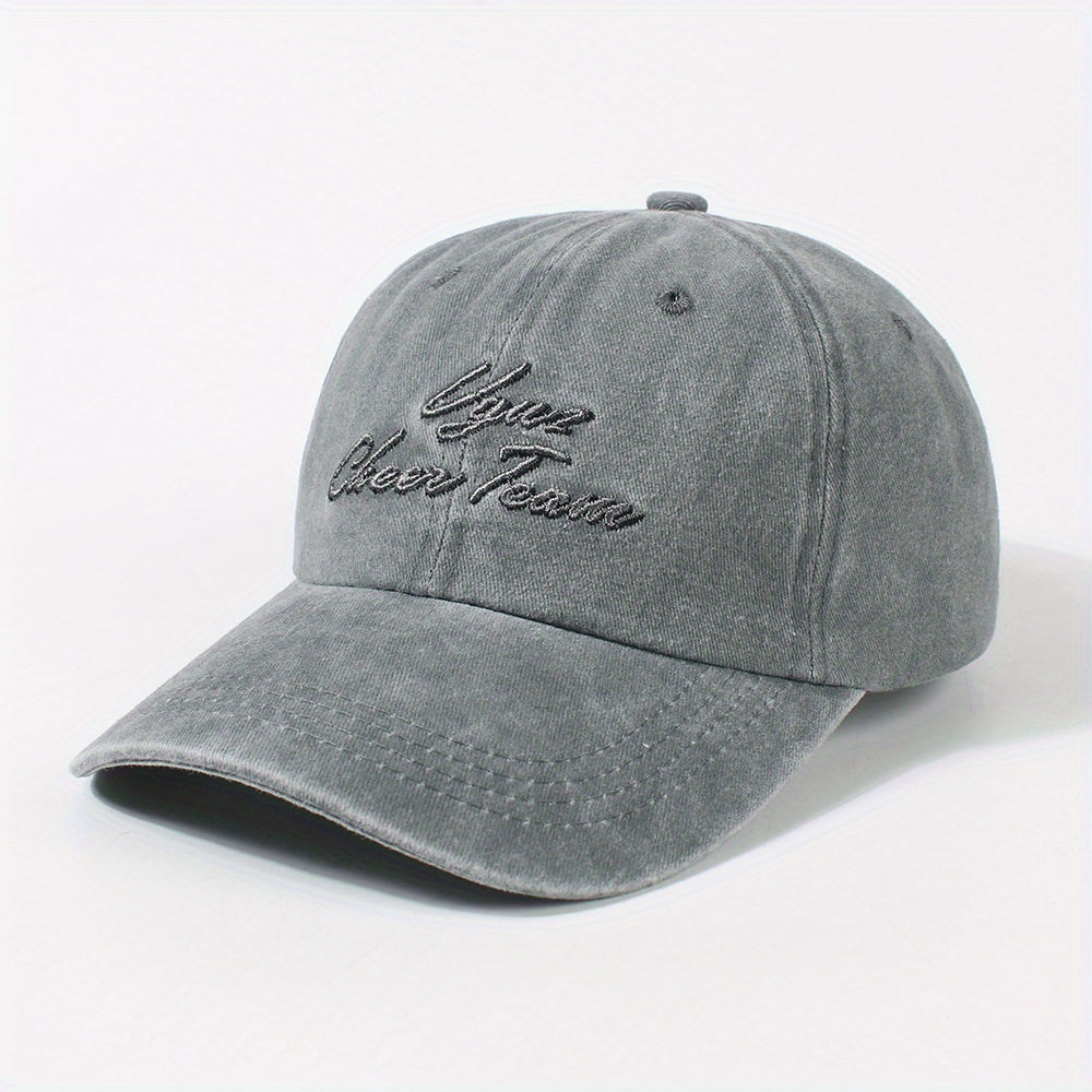Letter Embroidery Baseball Cap Distressed Casual Dad Hats Lightweight Sun Hats