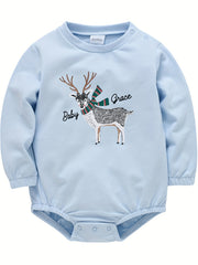 Cotton Animal Print Baby Romper Long Sleeve