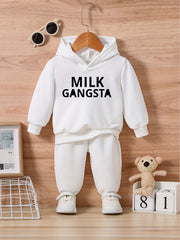 Inf Baby Sweatshirt & Trousers Set MILK GANSTER 2pcs Outfit