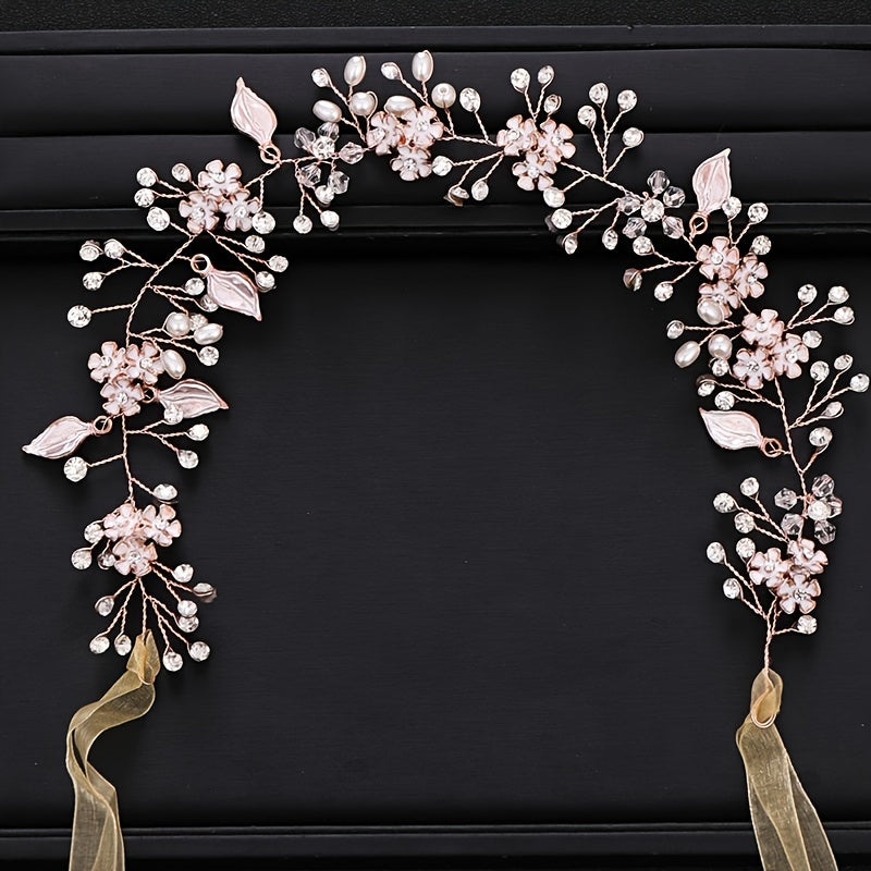 Pearl Rhinestone Headband Wedding Bridal Hair Accessories