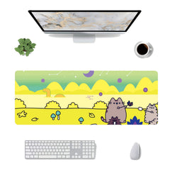 Cartoon Cat Anti-Skid Mousepad, Purple, 80 x 29, Office/Home Keyboard Pad