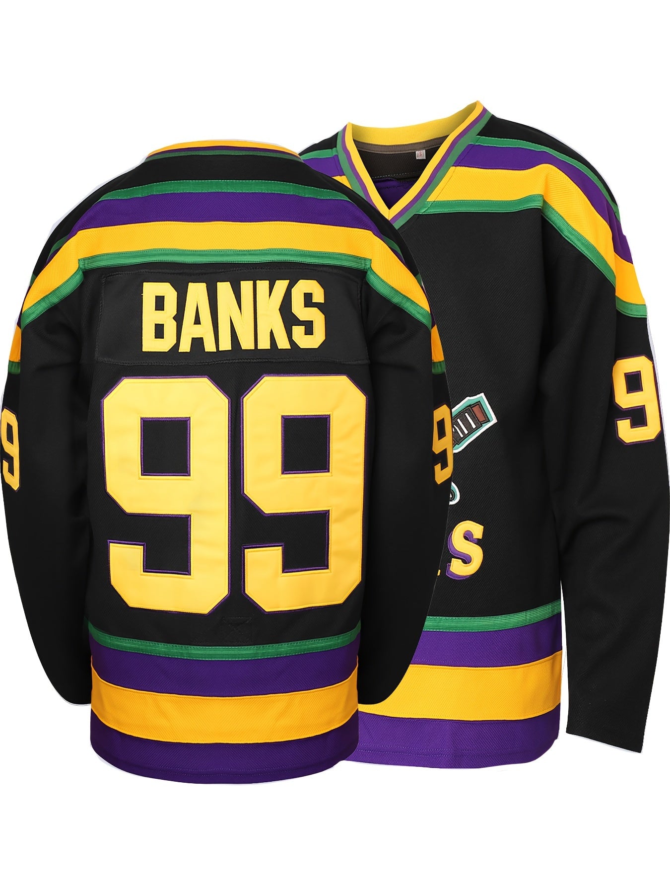 Men's Long Sleeve Hockey Jersey 96 Duck Embroidered Sweatshirt