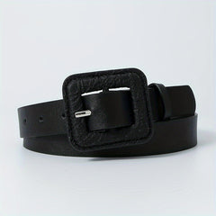 Snake Pattern Square Buckle Vintage Belt Women Dress Pants Belts