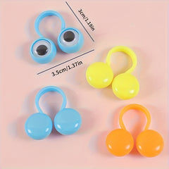 10pcs Eye Finger Puppet Rings Wiggling Eyes Party Gift Halloween Pinata Filler