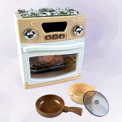 Kids Pretend Play Kitchen Set Oven Frying Pan Soup Pot Griddle Toy for Ages 3