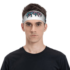 Hip Hop Graffiti Sports Headband Sweat Wicking Breathable Polyester