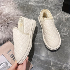 Women's Plush Inner Thermal Walking Shoes Anti-slip Loafers