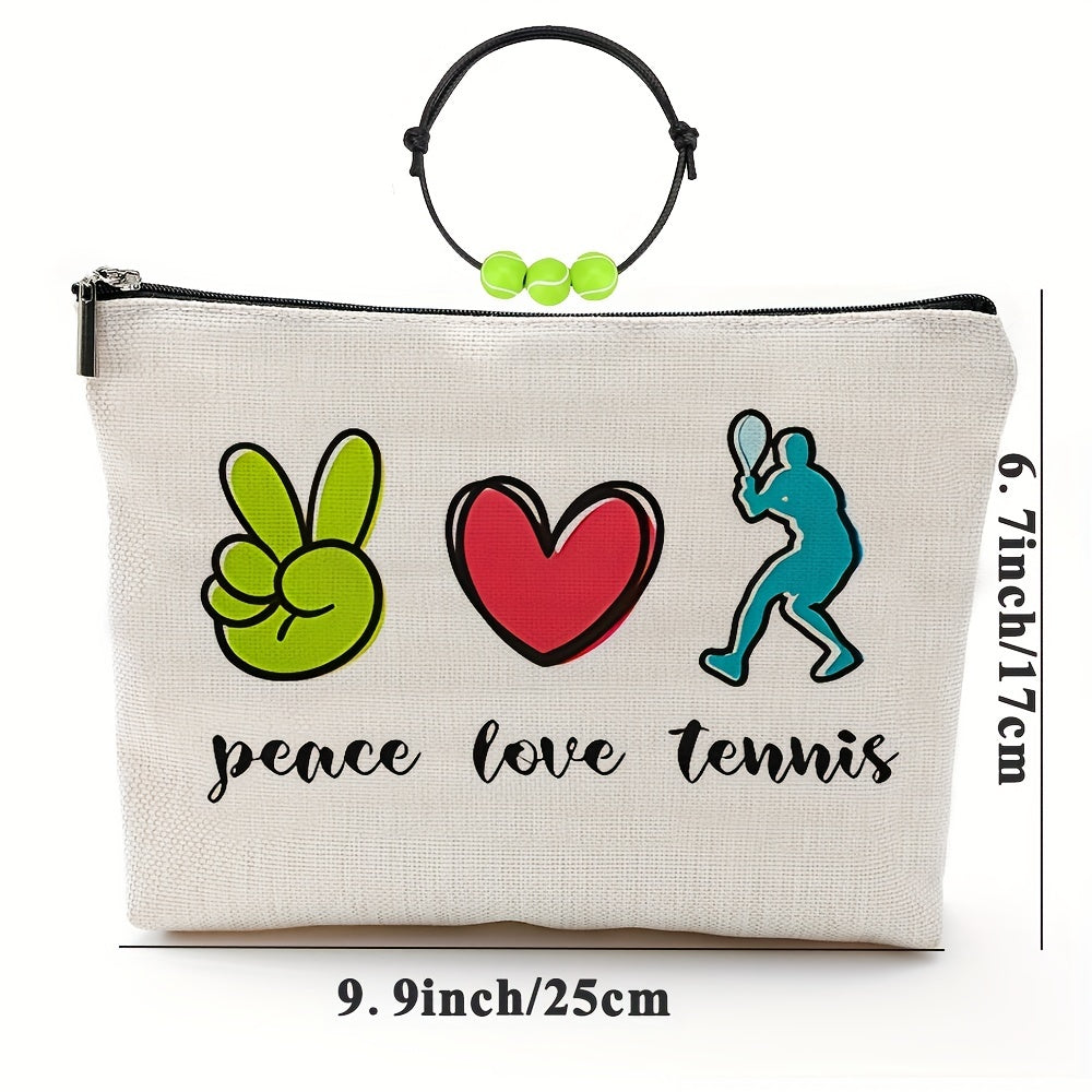 Tennis Makeup Bag & Bracelet Gift Set