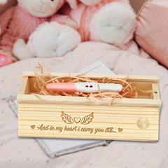 Wooden Memory Box with Engraved Lid - In My Heart It Carry You Still Keepsake