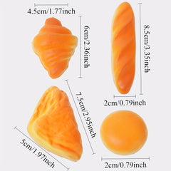 Croissant & Baguette Faux Leather Bread Kitchen Decor