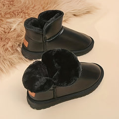 Fur Lined Thermal Soft Thick Sole Snow Shoes Winter Keep Warm Low Cut Waterproof