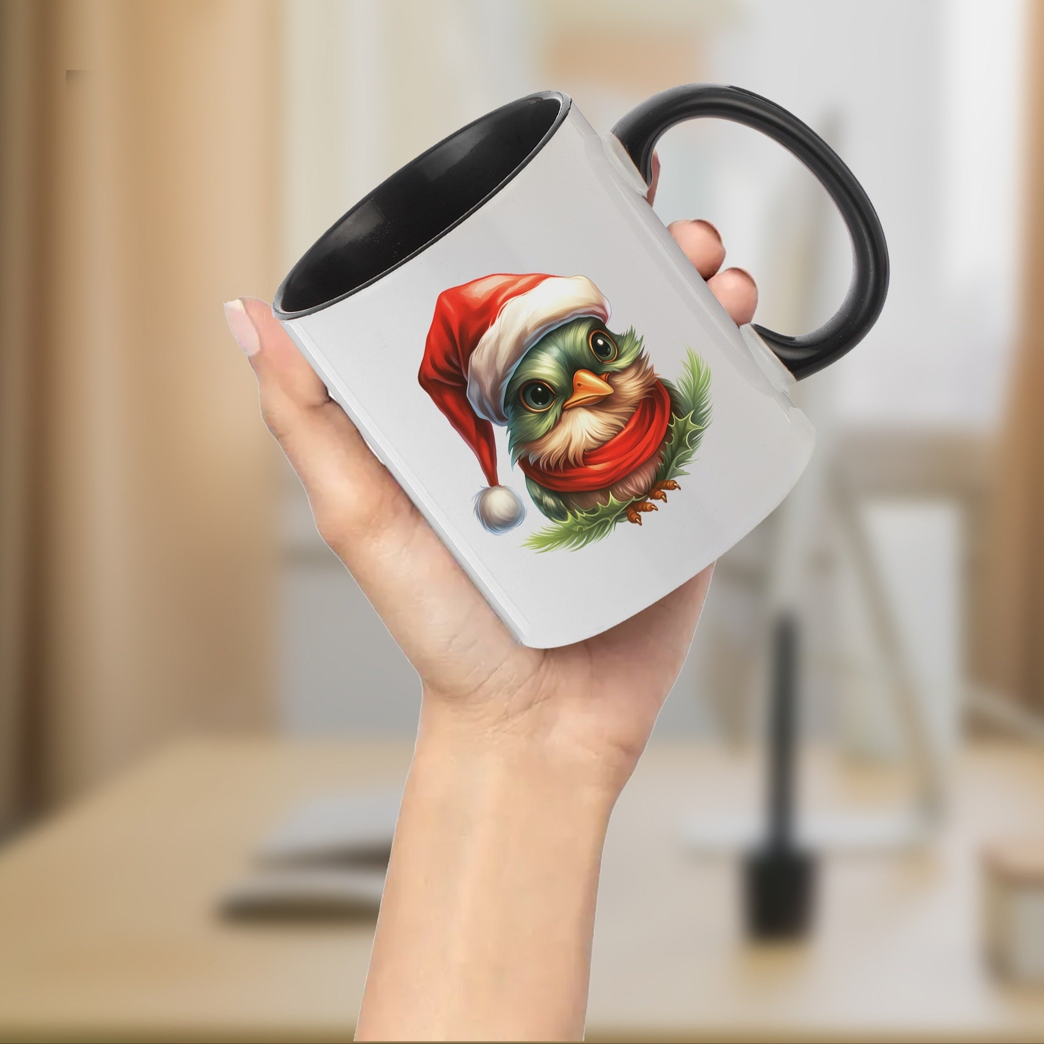 11oz Funny Bird Printed Coffee Mug Cup Christmas Theme Ceramic Mug