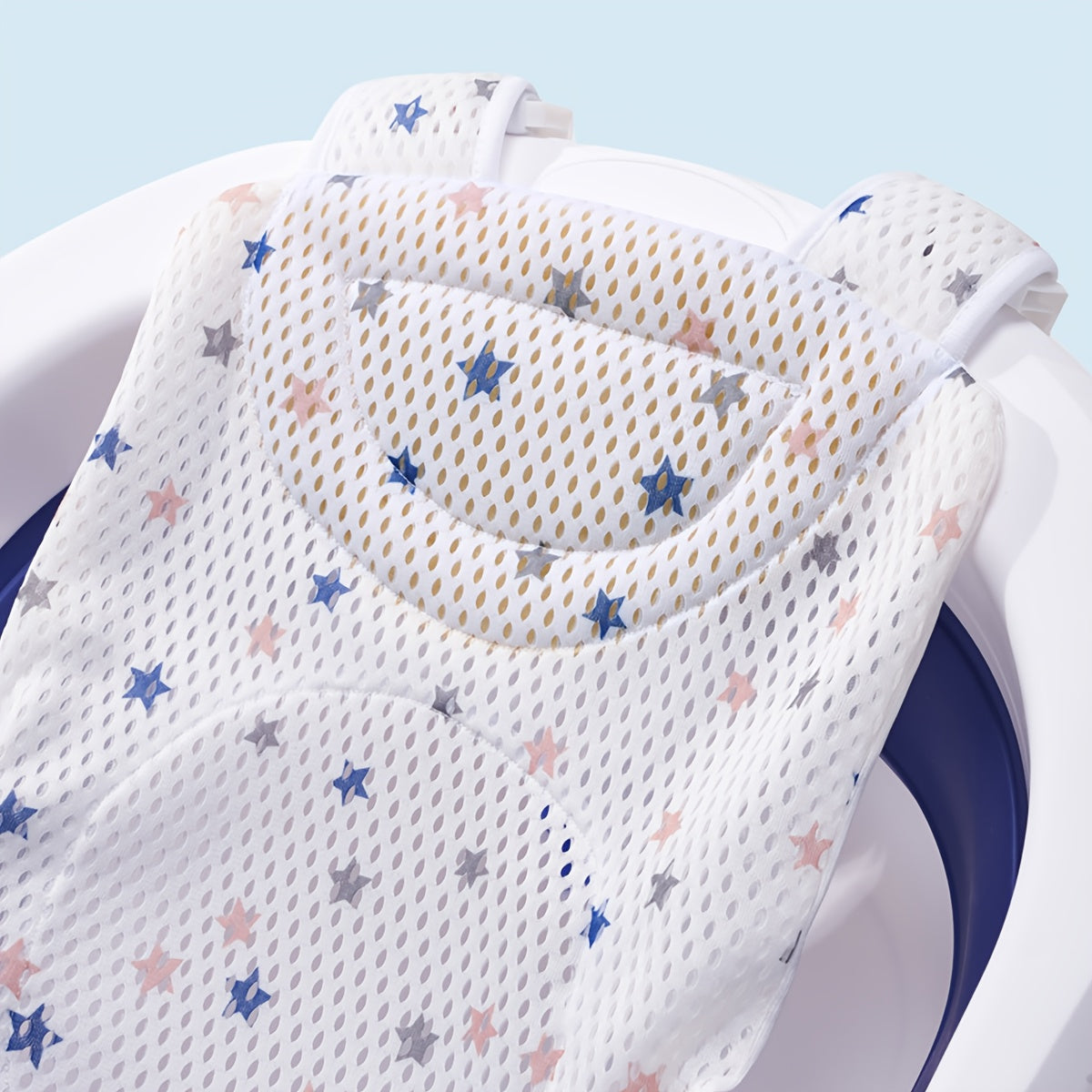 Infant Bath Tub Mesh Pad with 5 Point Hanging Design