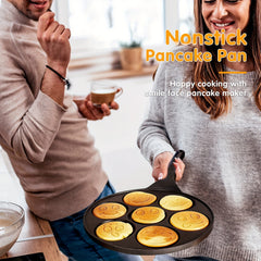 Mini Pancake Griddle Pan with 7 Mold Cookware Kitchenware