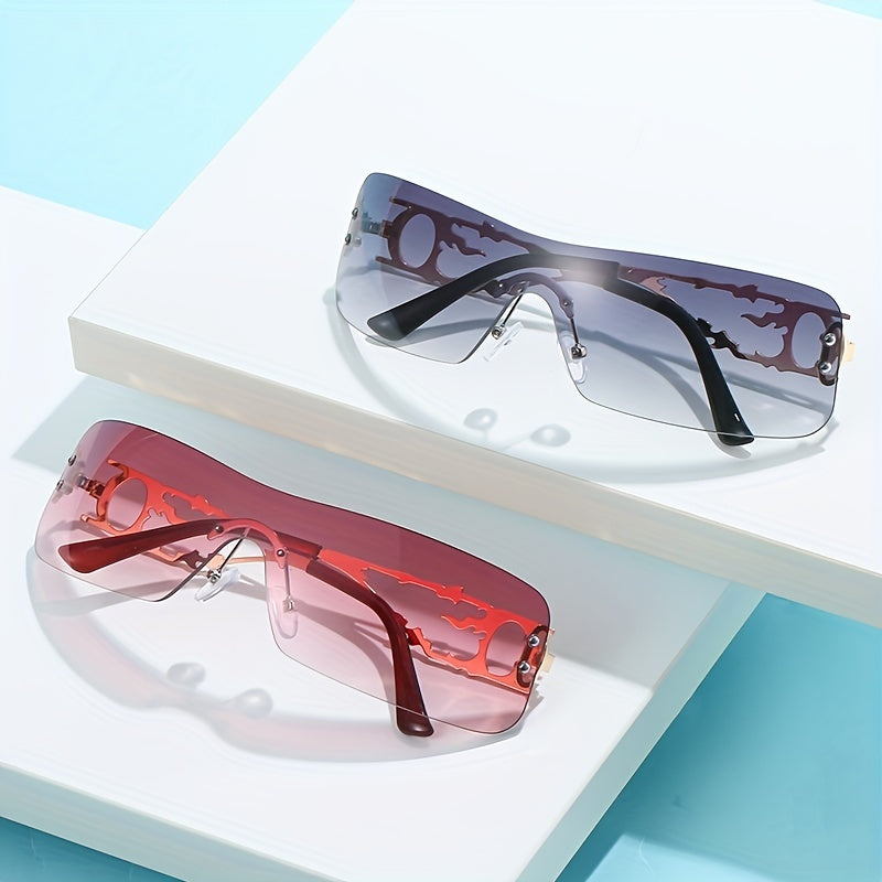 Y2K Wrap Around Sunglasses Gradient UV400
