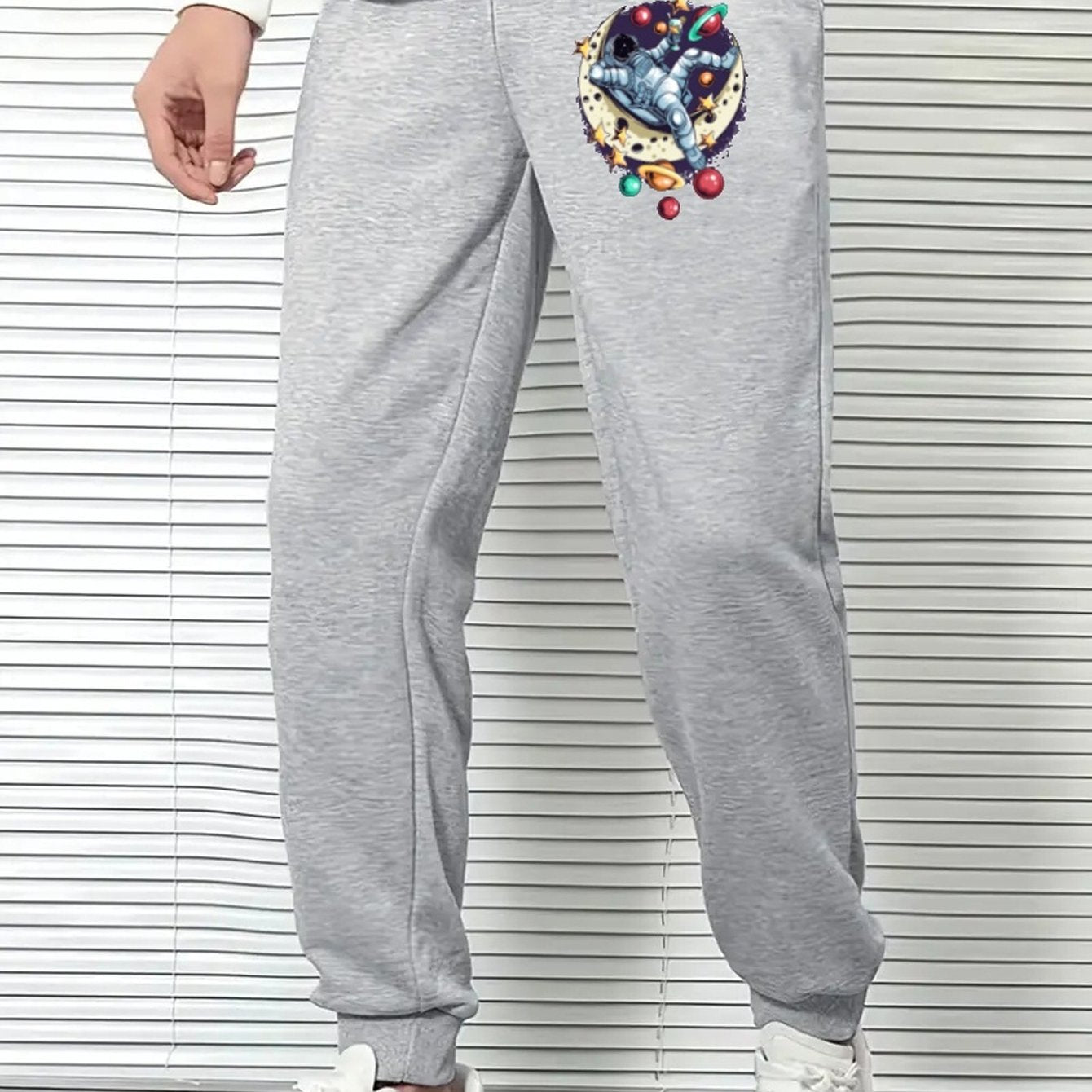 Men's Astronaut Comfy Drawstring Joggers - Casual Loose Fit Pants