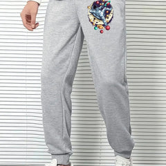 Men's Astronaut Comfy Drawstring Joggers - Casual Loose Fit Pants