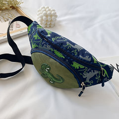 Kids Dinosaur Chest Bag Nylon Coin Purse Large Capacity Satchel Travel