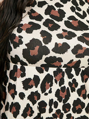 Leopard Print Short Sleeve Dress