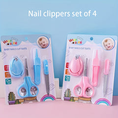 4pcs Anti Pinching Nail Clippers Set for Baby Nails