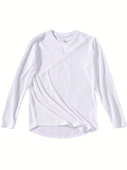 Men's Long Sleeve Workout Shirt Compression Top for Outdoor Gym Running Fitness