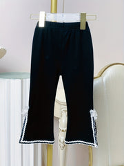 Girls' Split Edge Bell Bottom Pants for Spring and Autumn