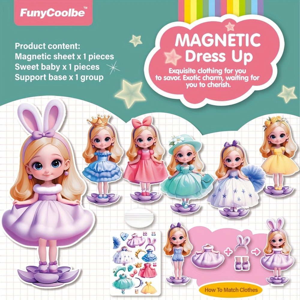 Magnetic Princess Dress Up Sticker Set Girls' Dress up Toy Christmas Halloween