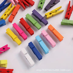 30pcs 2 Wooden Clip Photo Clip DIY Decorative Clip Christmas Clip