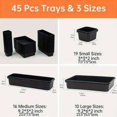 Tool Storage Box Organizer Tray Divider Set Desk Drawer Garage Organization