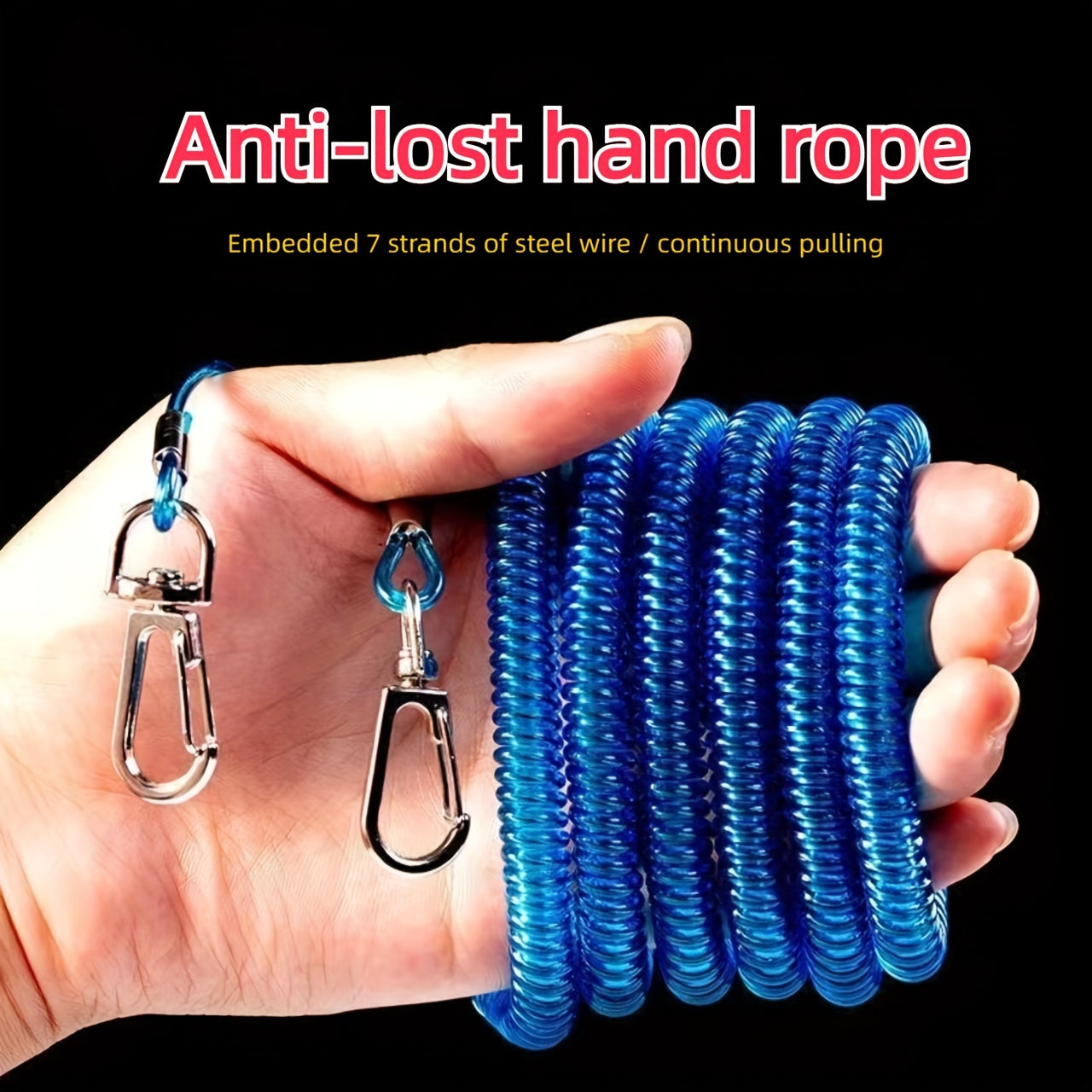 Elastic Fishing Rod Hand Rope with Steel Wire Inner Core