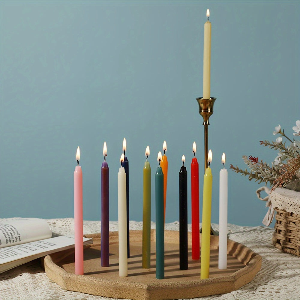 12pcs Colorful Birthday Cake Candle Rod Wax Christmas Celebration Wedding Gift