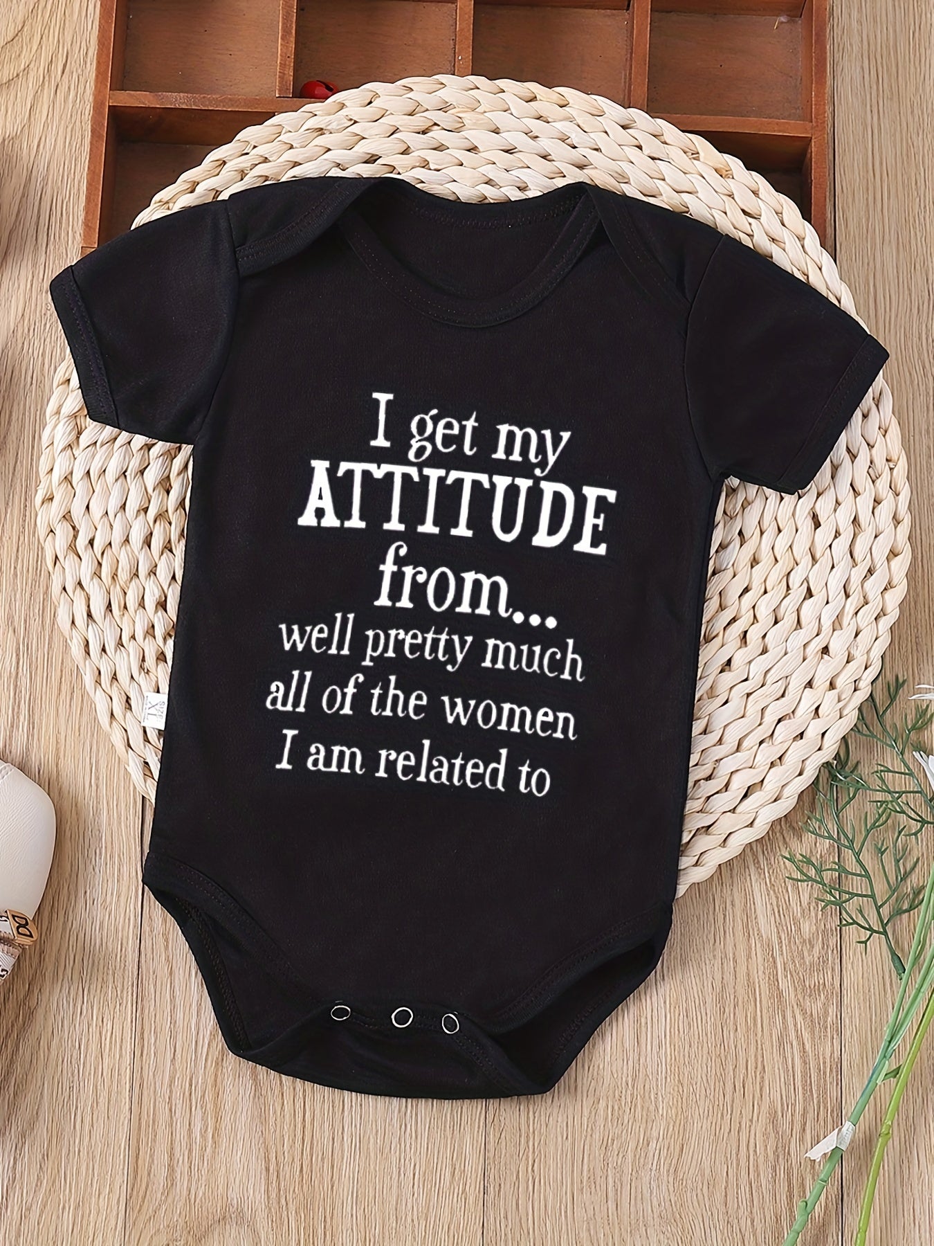 Baby Girls Casual Slogan Graphic Print Onesie