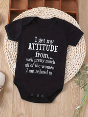 Baby Girls Casual Slogan Graphic Print Onesie