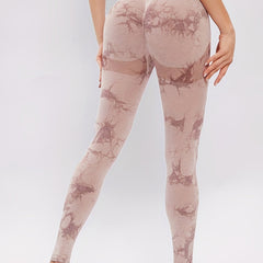 Tie Dye Slim Fit Yoga Leggings High Waist Gym Running Pants