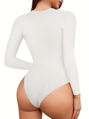 Seamless Shaping Bodysuit Long Sleeve Tummy Control Slimming Body Shaper