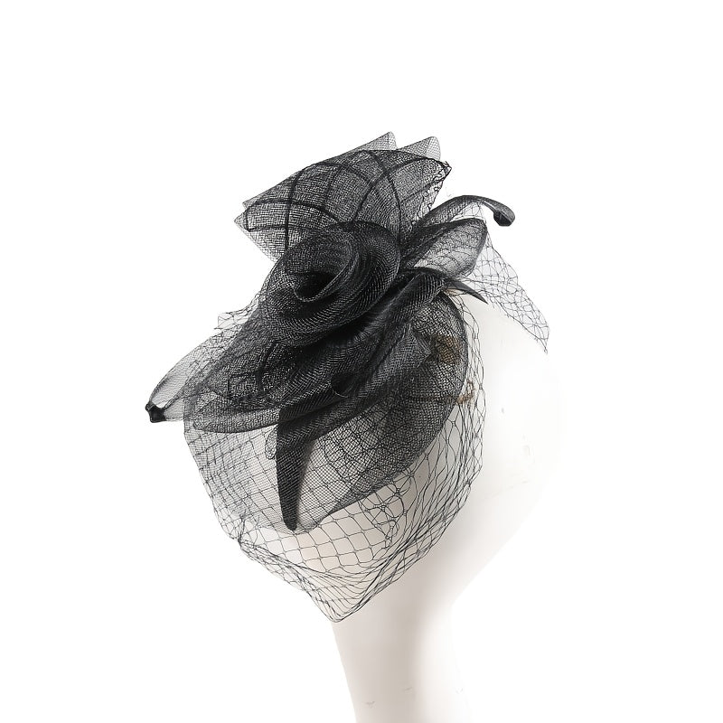 Retro Flower Mesh Hairpin for Ladies Tea Party Wedding Hair Accessories