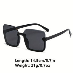 Semi Rimless Sunglasses Gradient Lens UV400
