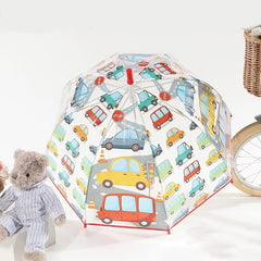 Kids Cartoon Car Push Pull Umbrella For Kindergarten