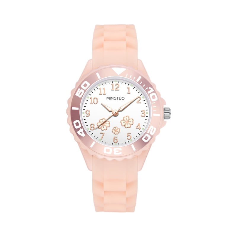 Luminous Waterproof Silicone Flower Watch for Kids